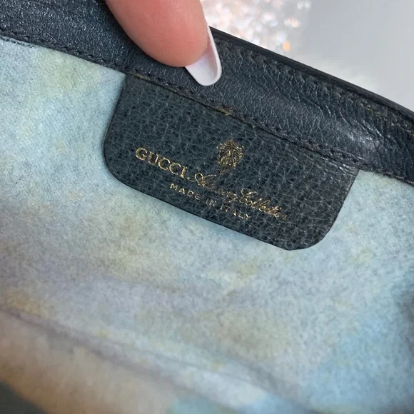 Authentic and vintage navy blue Gucci Ophidia Sherry Line XL clutch - Picture 14 of 17